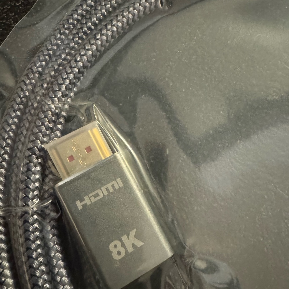 8K HDMI Braided Cable – Gray – New in Package